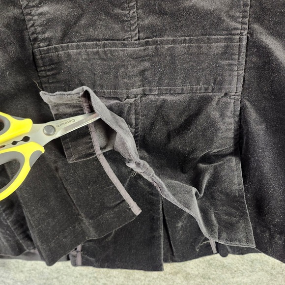 Michael Kors Black Velvet Womens Funnel Neck Button Front Jacket Plus Size 1X - Picture 16 of 16